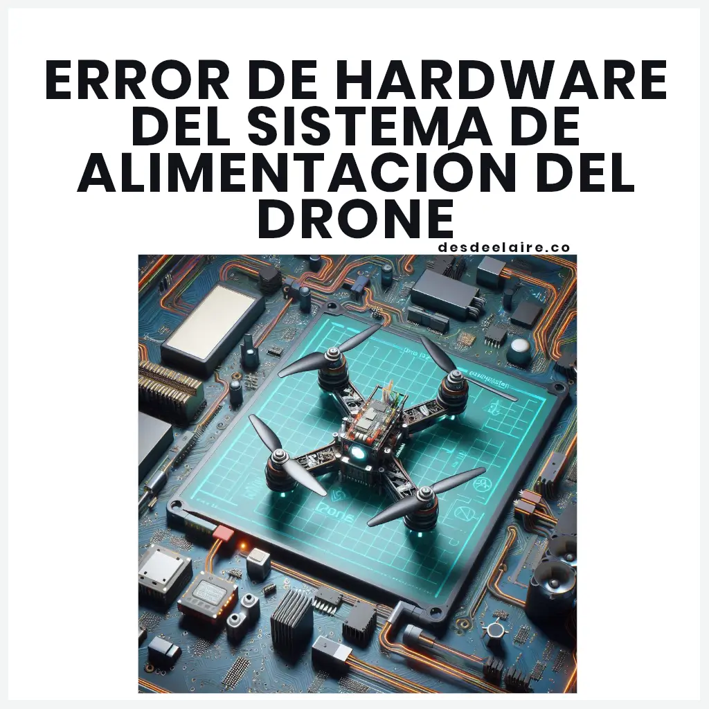 error de hardware del sistema de alimentacion del drone