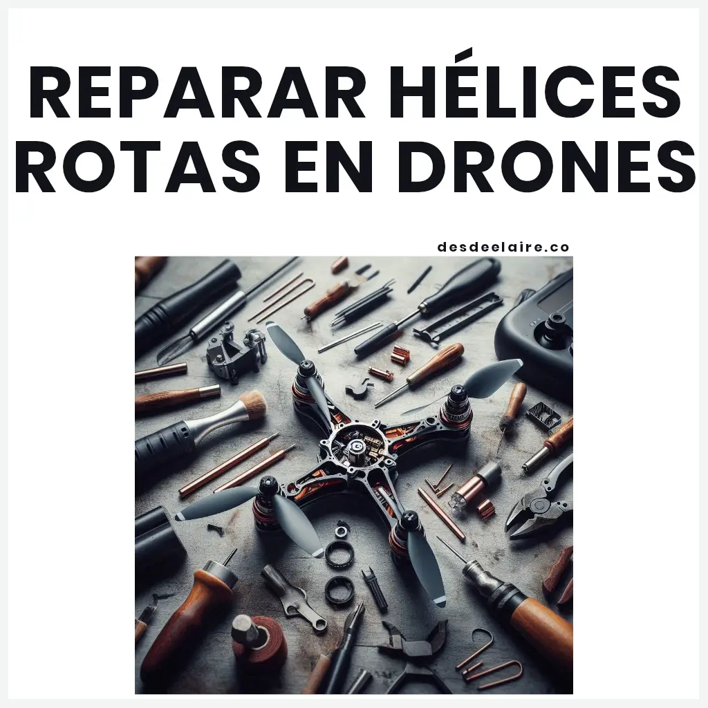 reparar hélices rotas dron